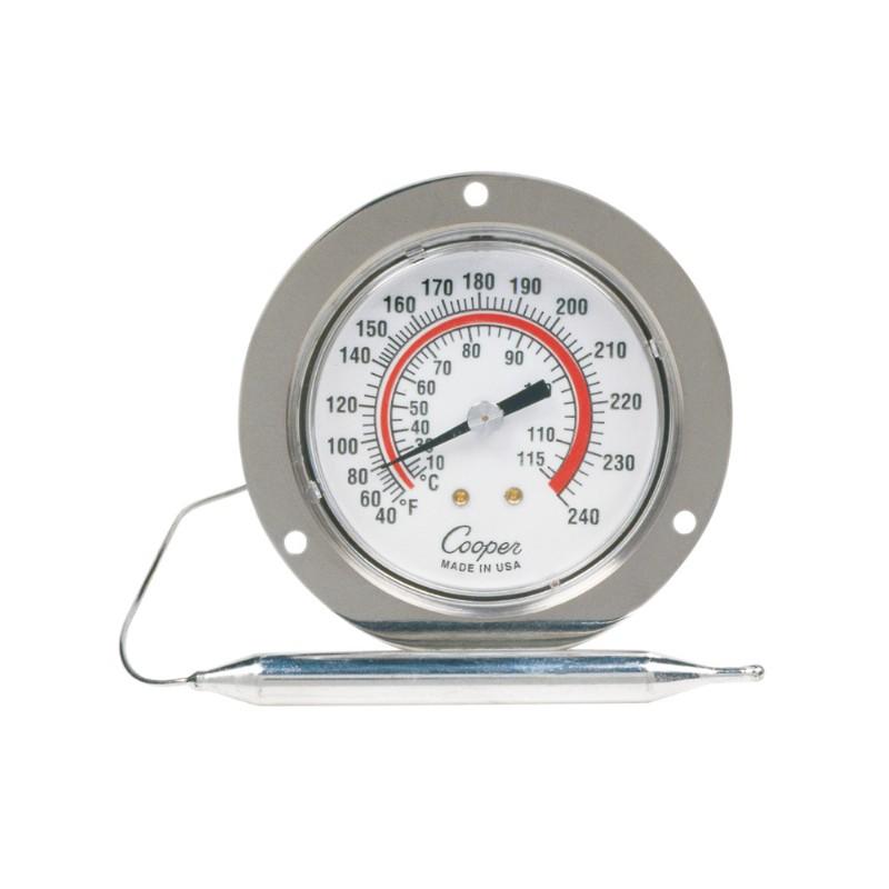 Tech Instrumentation 7112-05-3 Front Flange Thermometer, Back Connect, 40/240, F/C