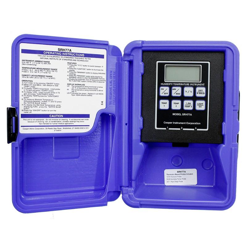 Tech Instrumentation SRH77A-ONLY-E Temperature & Humidity Meter without  probes