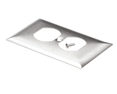 HUBBELL LIGHTING SS8 WALL PLATE SS 1 GANG DUP RECPT